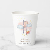 Minimal Waterverf Boho Bunny Stars Baby shower Papieren Bekers (Achterkant)