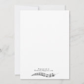 Minimal Waterverf Feather Repetial Dinner Invite Kaart (Achterkant)