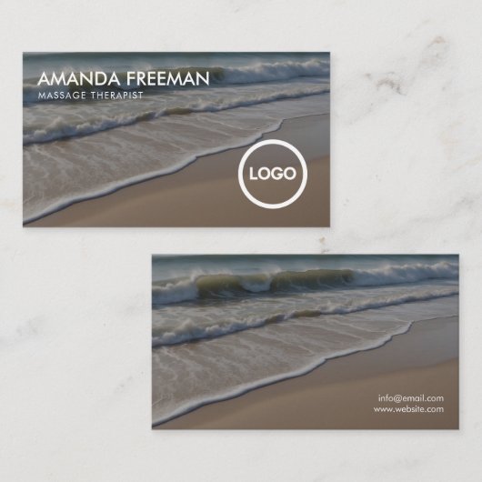 Minimal Waves Massage Therapy Visitekaartje (Voorkant / Achterkant)
