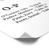 Minimal Wedding Alphabetical Seating Chart Poster (Hoek)