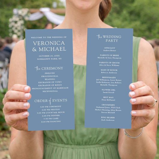 Minimal Wedding Ceremony Program Template  Kaart