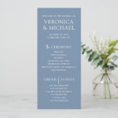 Minimal Wedding Ceremony Program Template  Kaart (Staand voorkant)