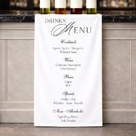 Minimal Wedding Drinks Menu Banner