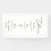 Minimal Wedding Drinks Menu Banner (Horizontaal)