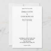 Minimal Wedding Invitation card Kaart (Voorkant)