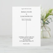 Minimal Wedding Invitation card Kaart (Staand voorkant)