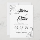 Minimal wedding invitation card kaart (Voorkant)