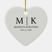 Minimal  Wedding Keramisch Ornament (Achterkant)