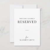 Minimal Wedding Reserved Seating Tag (Achterkant)