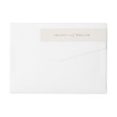 Minimal Wedding Return Address Labels & Belly Band (Achterkant)