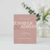 Minimal Wedding Save the Date Kaarten (Staand voorkant)