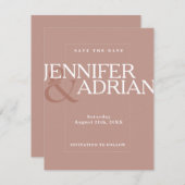 Minimal Wedding Save the Date Kaarten (Voorkant / Achterkant)