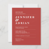 Minimal Wedding Save the Date Kaarten (Voorkant)