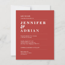 Minimal Wedding Save the Date Kaarten