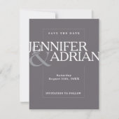 Minimal Wedding Save the Date Kaarten (Voorkant)