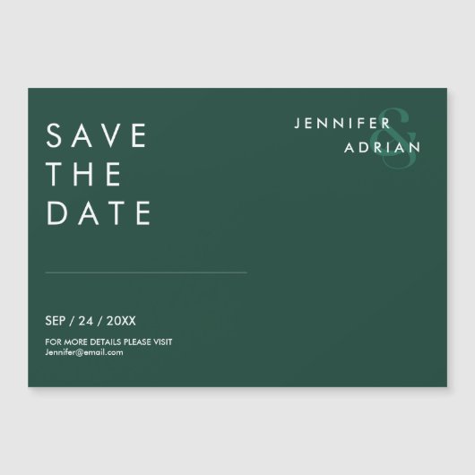 Minimal Wedding Save the Date Kaarten (Voorkant)