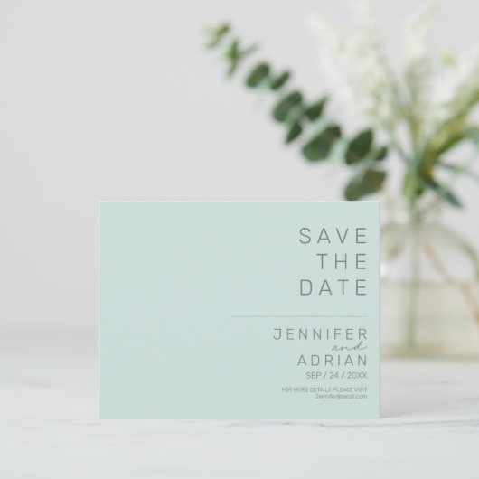 Minimal Wedding Save the Date Kaarten (Staand voorkant)