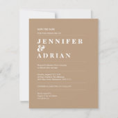 Minimal Wedding Save the Date Kaarten (Voorkant)
