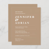 Minimal Wedding Save the Date Kaarten (Voorkant / Achterkant)