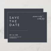 Minimal Wedding Save the Date Kaarten (Voorkant / Achterkant)