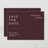 Minimal Wedding Save the Date Kaarten (Voorkant / Achterkant)