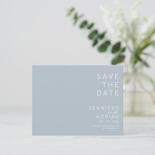Minimal Wedding Save the Date Kaarten (Staand voorkant)