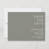Minimal Wedding Save the Date Kaarten (Voorkant)