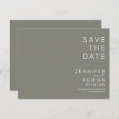 Minimal Wedding Save the Date Kaarten (Voorkant / Achterkant)