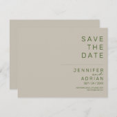 Minimal Wedding Save the Date Kaarten (Voorkant / Achterkant)
