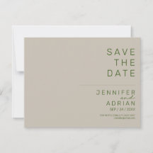 Minimal Wedding Save the Date Kaarten