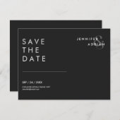 Minimal Wedding Save the Date Kaarten (Voorkant / Achterkant)