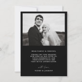 Minimal Wedding Thank You Photo Stack Card  Save The Date (Achterkant)