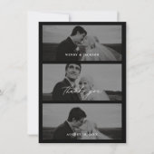 Minimal Wedding Thank You Photo Stack Card  Save The Date (Voorkant)