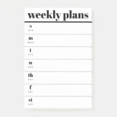 Minimal Weekly Planner Sticky Notes Pad (Voorkant)