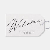 Minimal Welcome Wedding Favor Cadeaulabel (Voorkant (Horizontaal))