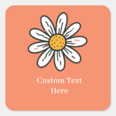 Minimal Whimsical Daisy Hand-Drawn Floral Sticker (Voorkant)