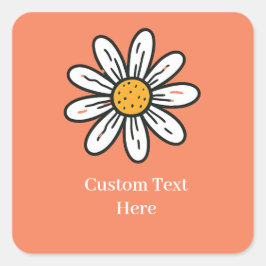 Minimal Whimsical Daisy Hand-Drawn Floral Sticker
