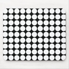 Minimal White Dots on Solid Black Background Muismat