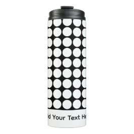 Minimal White Dots on Solid Black Background Thermosbeker