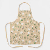 Minimal white Floral Scandinavian Schort (Voorkant)