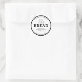Minimal White Logo Bakery Sourdough Bread Sticker (Tas)