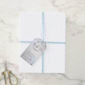 Minimal White Pearl Silver Vrijgezellenfeest Bedan Cadeaulabel (Met Touw)