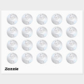 Minimal White Pearl Silver Vrijgezellenfeest Bedan Ronde Sticker (Vel)