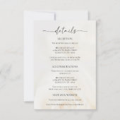 Minimal White Rose Wedding Details Enclosure Card RSVP Kaartje (Voorkant)