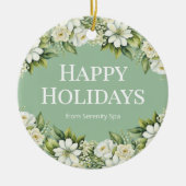 Minimal White & Sage Spa Ornament (Voorkant)