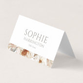 Minimal White Wedding Place Card  Kaart (Voorkant)