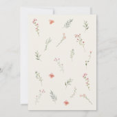 Minimal Wildflower Beige Boho Bloemen Huwelijk Save The Date (Achterkant)