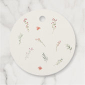 Minimal Wildflower Boho Baby shower Bedankjes Labels (Achterkant)