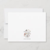 Minimal Wildflower Botanical Name Stationery  Notitiekaartje (Voorkant)