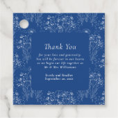 Minimal Wildflower Floral Wedding Dank u Bedankjes Labels (Voorkant)